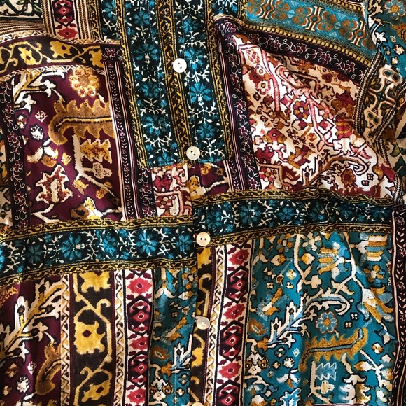 J. Jill | Jewel Patchwork Button Down Tunic Top - Picture 3 of 8